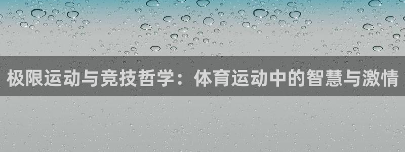 领航国际体育平台开号链接：极限运动与竞技哲学：体育运动中的智慧与激情
